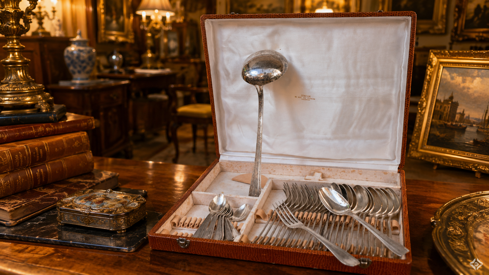 Ménagère ancienne en coffret